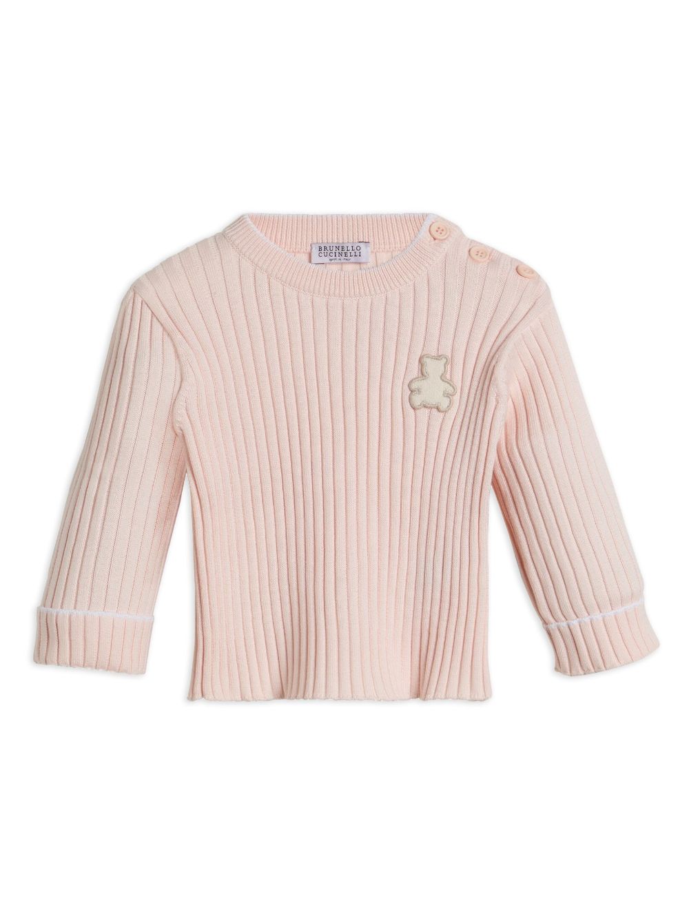 Brunello Cucinelli Kids ribbed-knit sweater - Pink