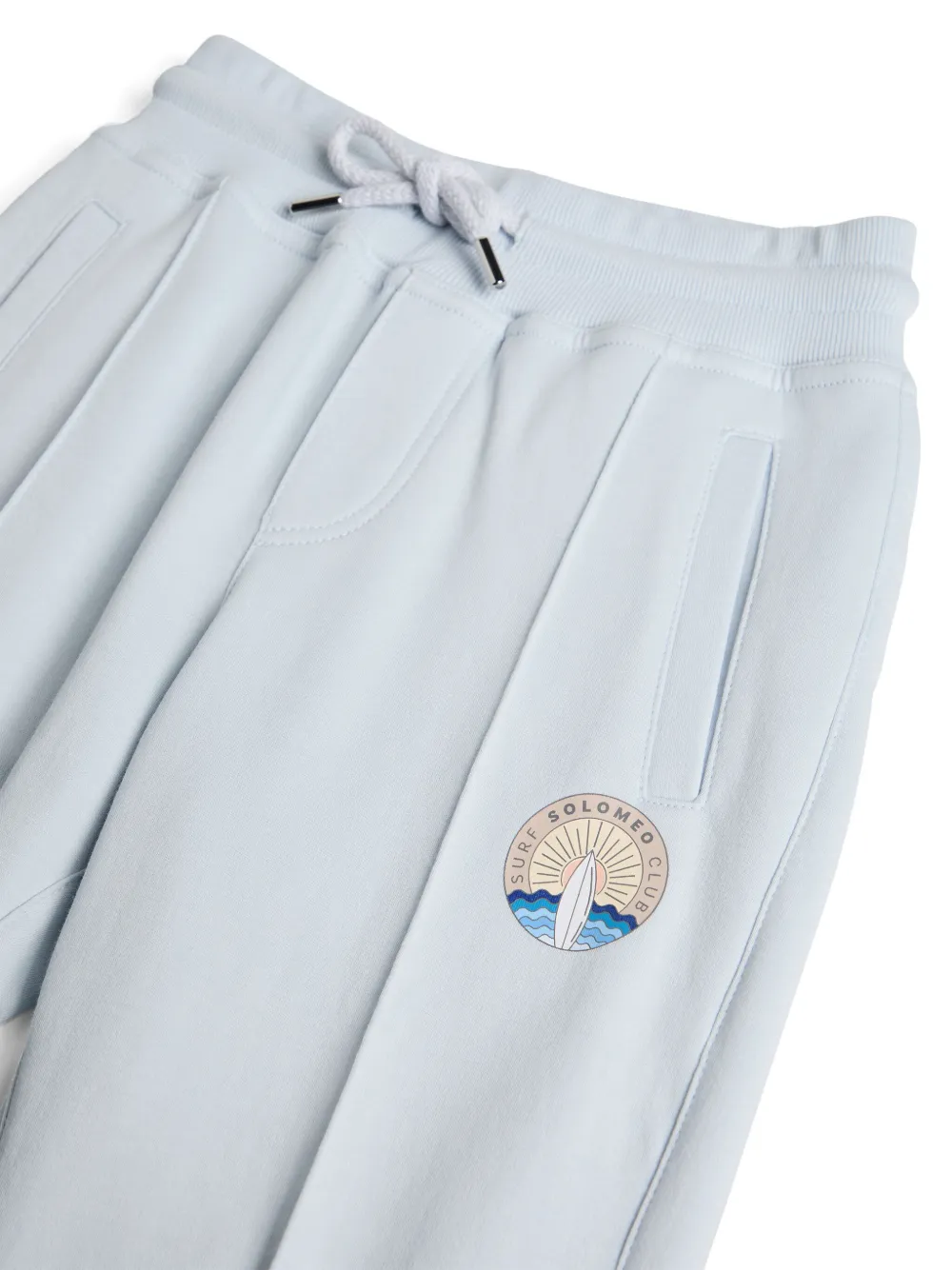 Brunello Cucinelli Kids Trainingsbroek met patch Blauw