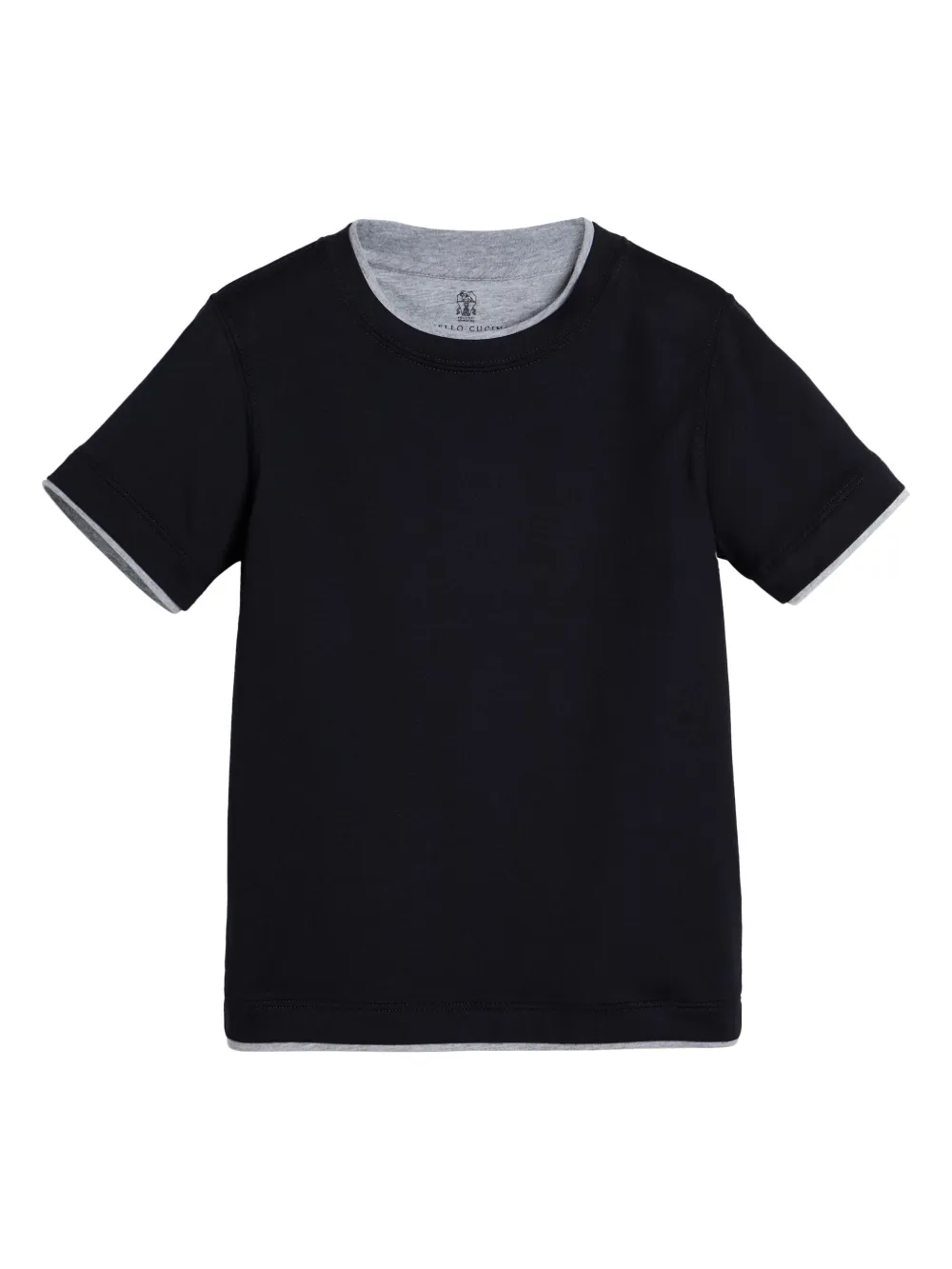 Brunello Cucinelli Kids faux-layered T-shirt | Blue | Image 1