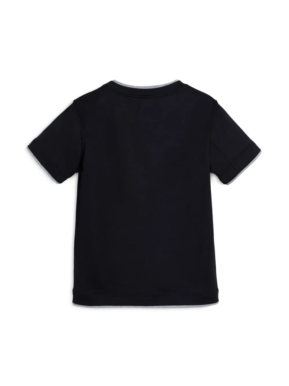 brunellocucinellikids Brunello Cucinelli Kids T-shirt met imitatielaag - Blauw