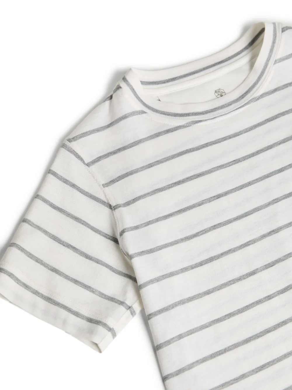 Brunello Cucinelli Kids Gestreept jersey T-shirt Wit