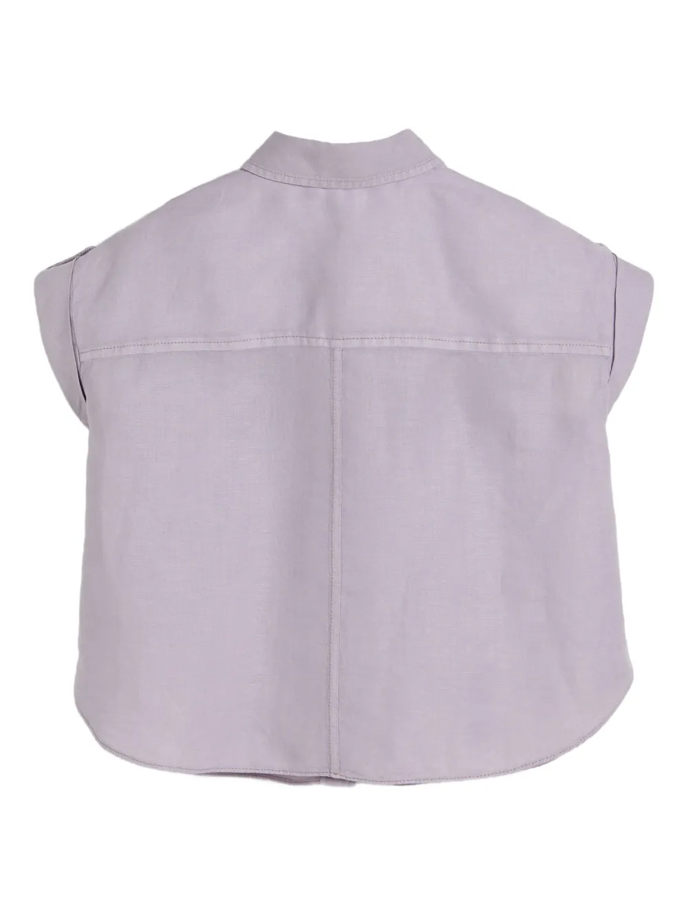 Brunello Cucinelli Kids pinpoint-gathered shirt Paars