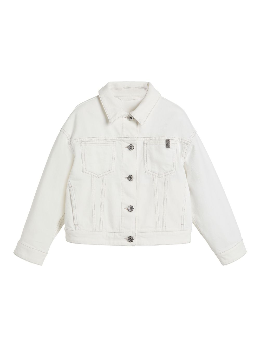 Brunello Cucinelli Kids denim jacket - White