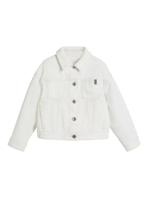 Brunello Cucinelli Kids chamarra de mezclilla