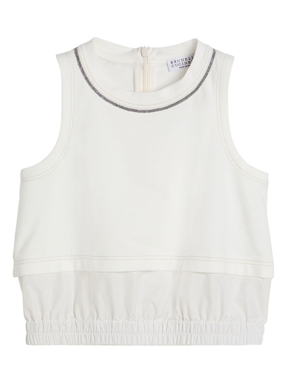 Brunello Cucinelli Kids lightweight French-terry top - White