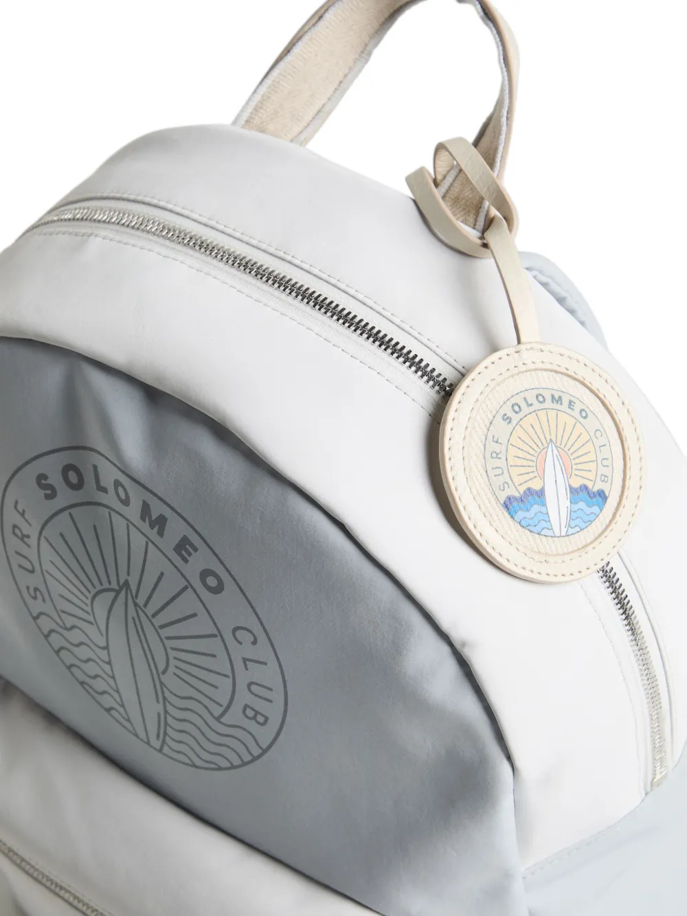 Brunello Cucinelli Kids Rugzak met surfprint Grijs
