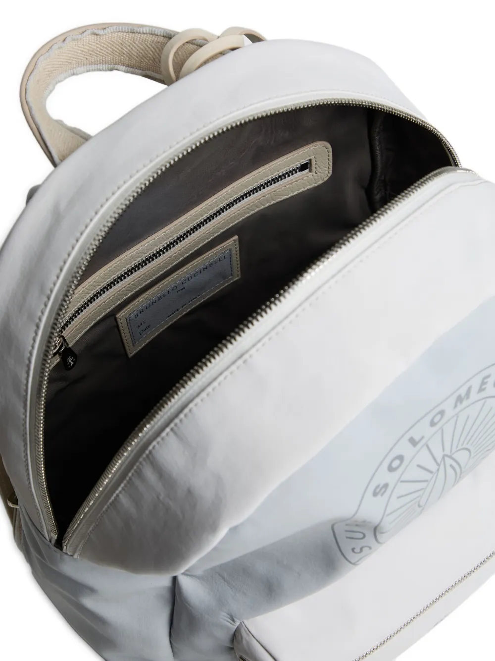 Brunello Cucinelli Kids Rugzak met surfprint Grijs