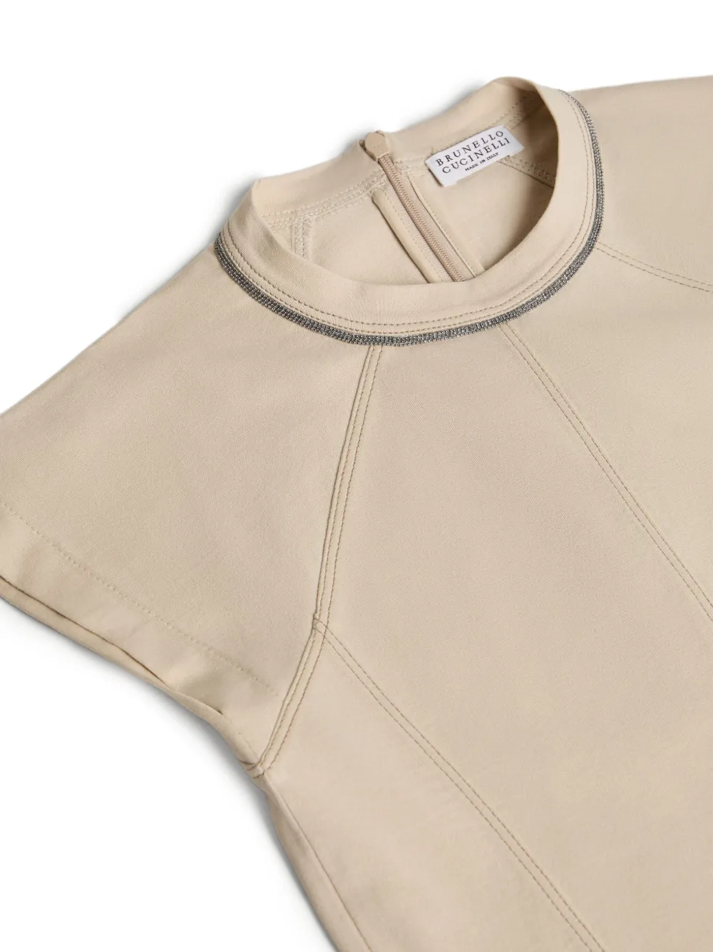 BRUNELLO CUCINELLI CAP-SLEEVE STRUCTURED TOP