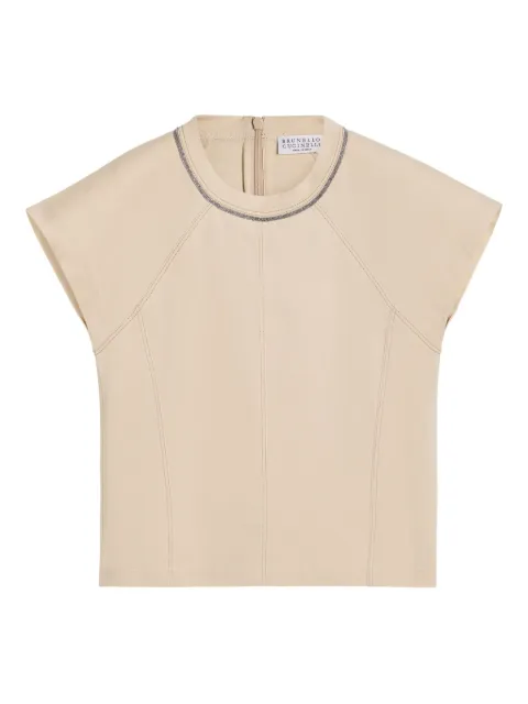 Brunello Cucinelli Kids cap-sleeve structured top