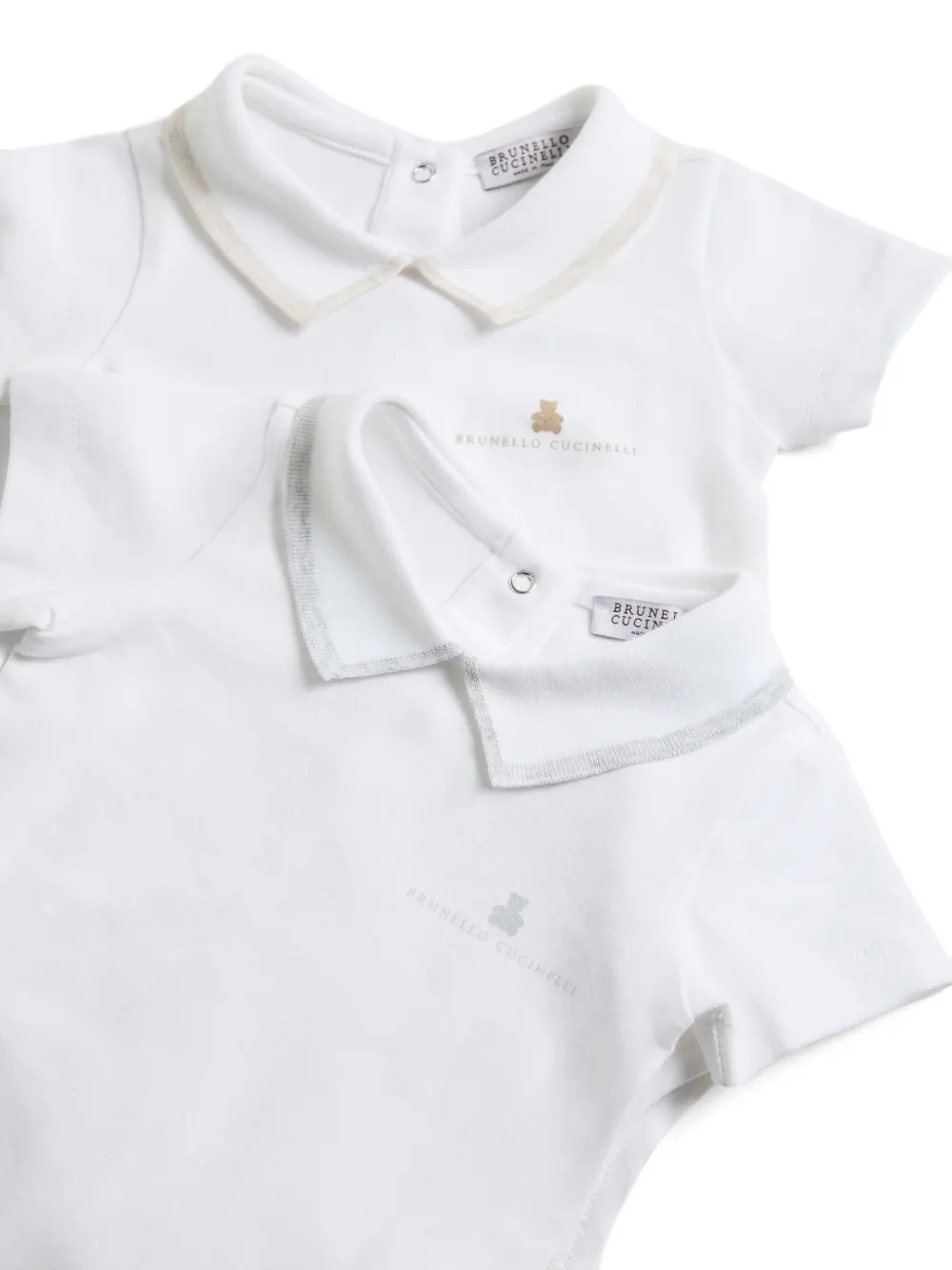Brunello Cucinelli Kids Twee Bernie rompers Wit
