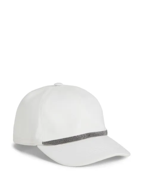 Brunello Cucinelli Kids gorra con detalle de cadena Monili