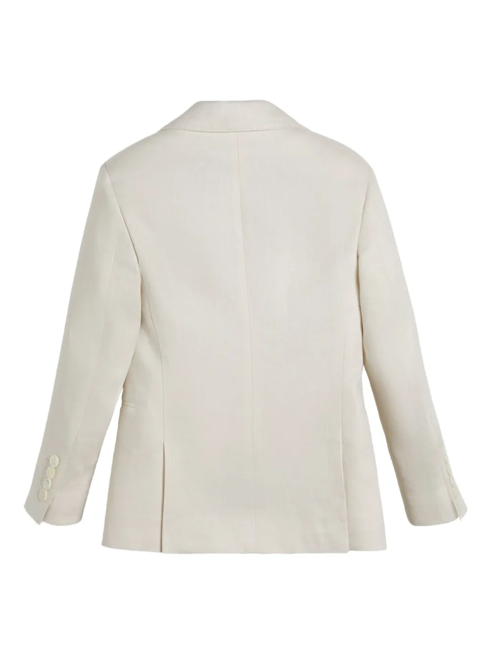 Brunello Cucinelli Kids peak-lapels linen blazer Beige
