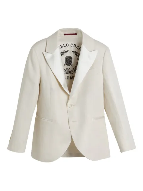 Brunello Cucinelli Kids peak-lapels linen blazer