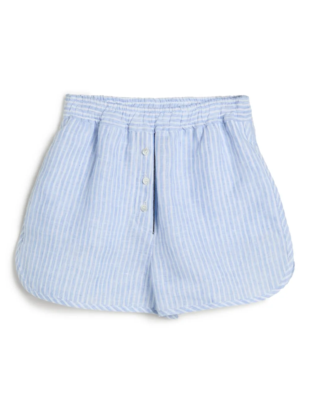 Brunello Cucinelli Kids Gestreepte shorts Bruin