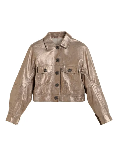 Brunello Cucinelli Kids leather jacket