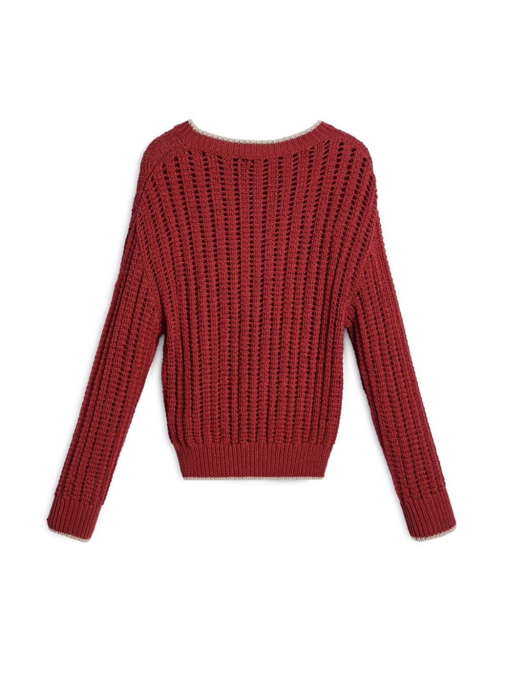 Brunello Cucinelli Kids open-knit sweater - Red