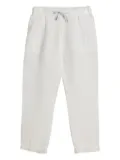 Brunello Cucinelli Kids gabardine trousers - White