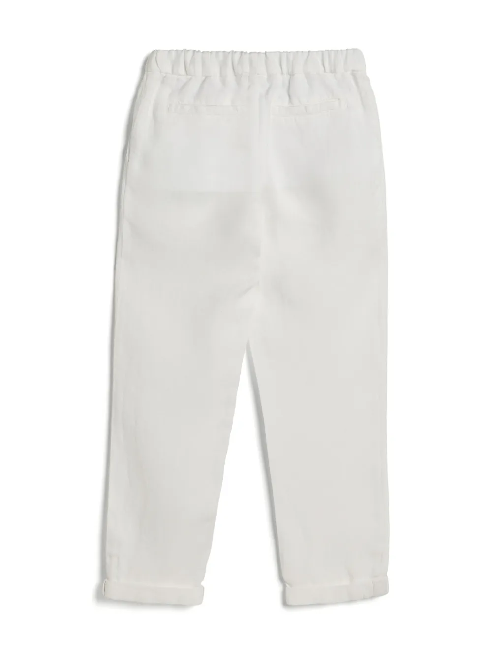 Brunello Cucinelli Kids gabardine trousers - Wit