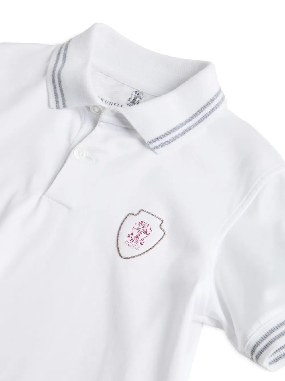 Brunello Cucinelli Kids Jersey poloshirt Wit
