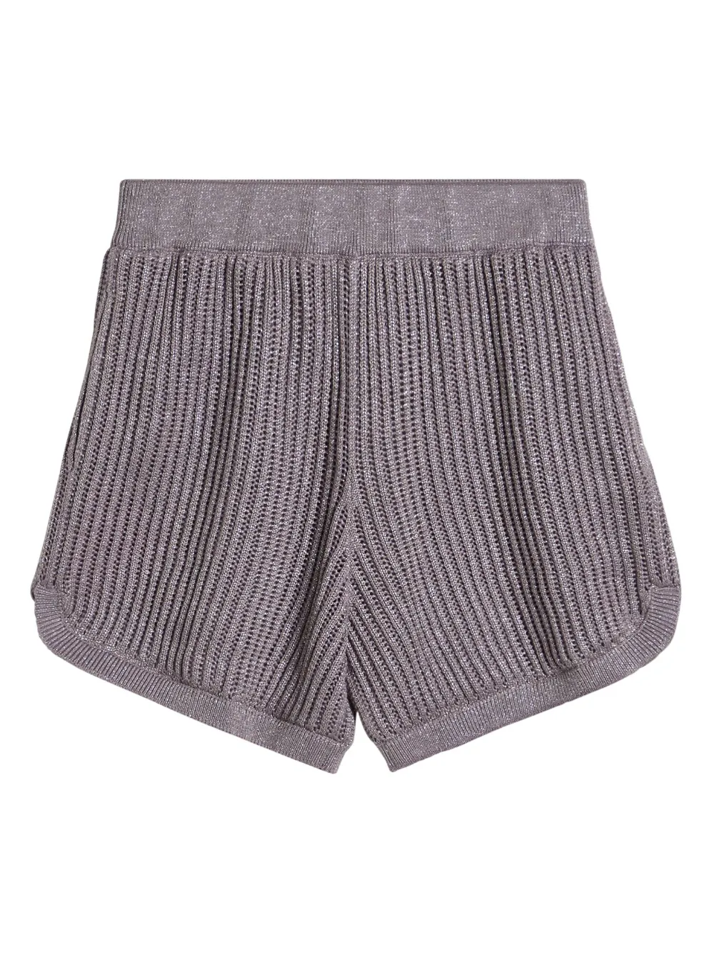 Brunello Cucinelli Kids Geribbelde shorts Paars