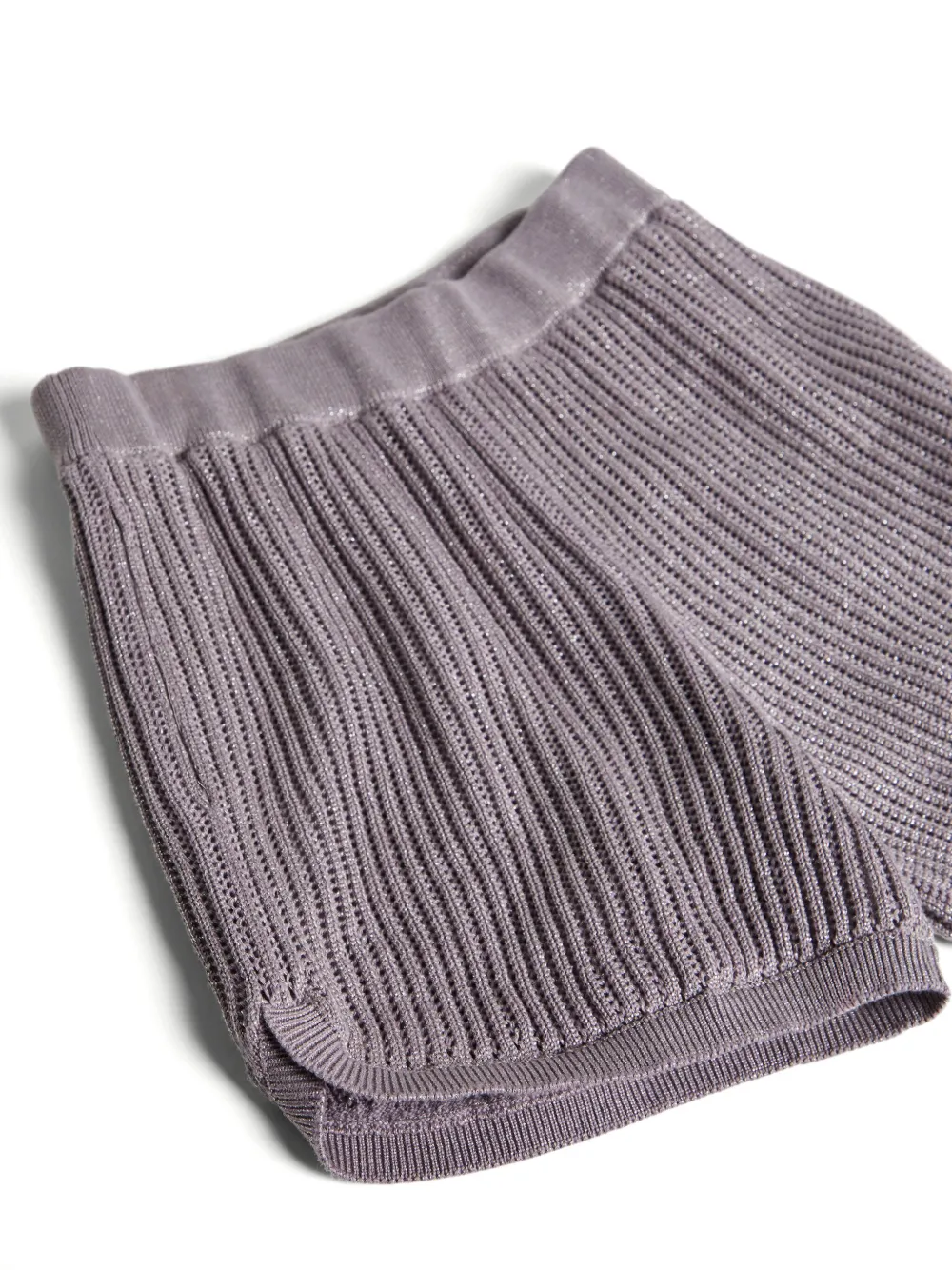 Brunello Cucinelli Kids Geribbelde shorts Paars
