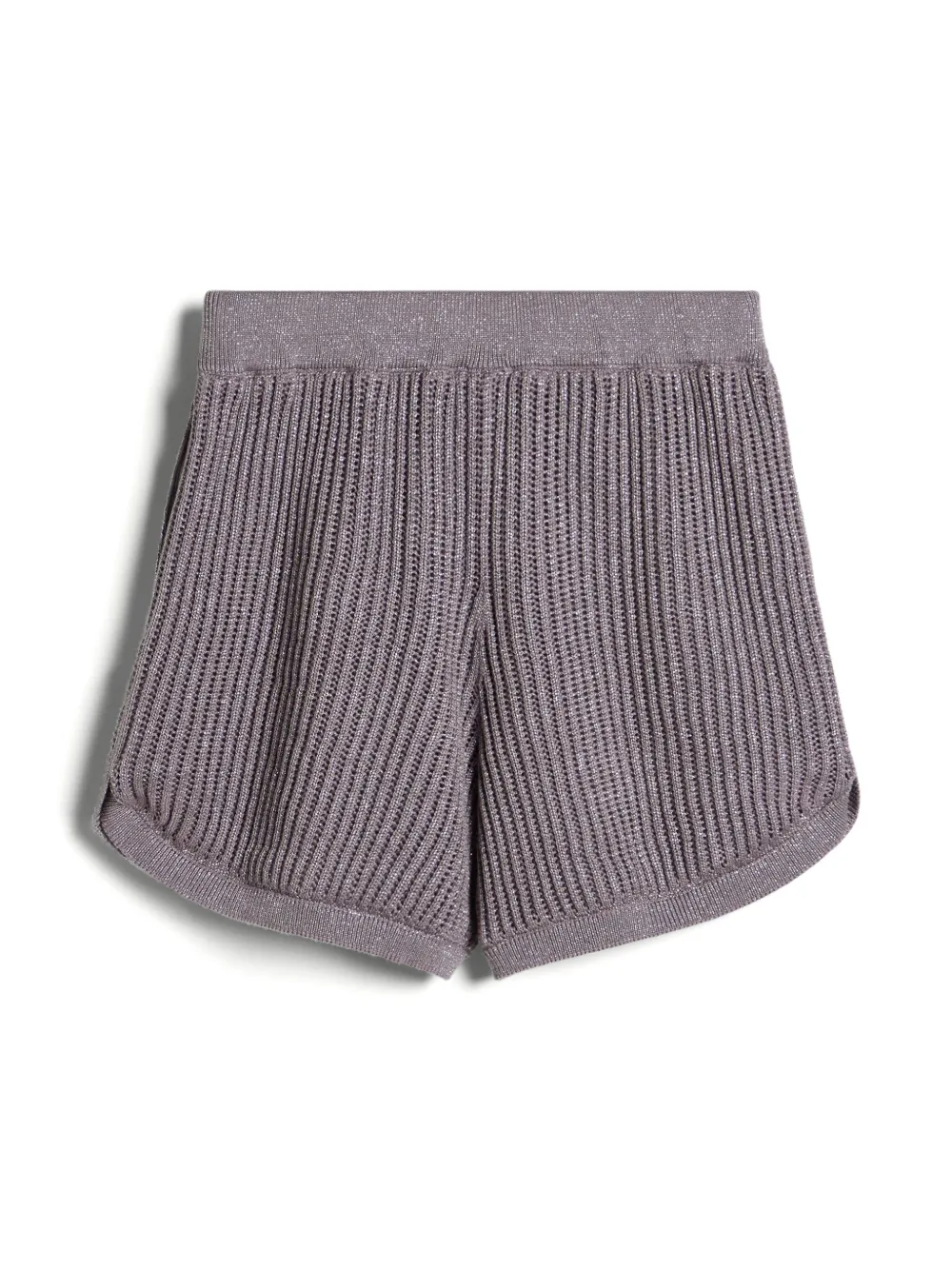 Brunello Cucinelli Kids Geribbelde shorts - Paars