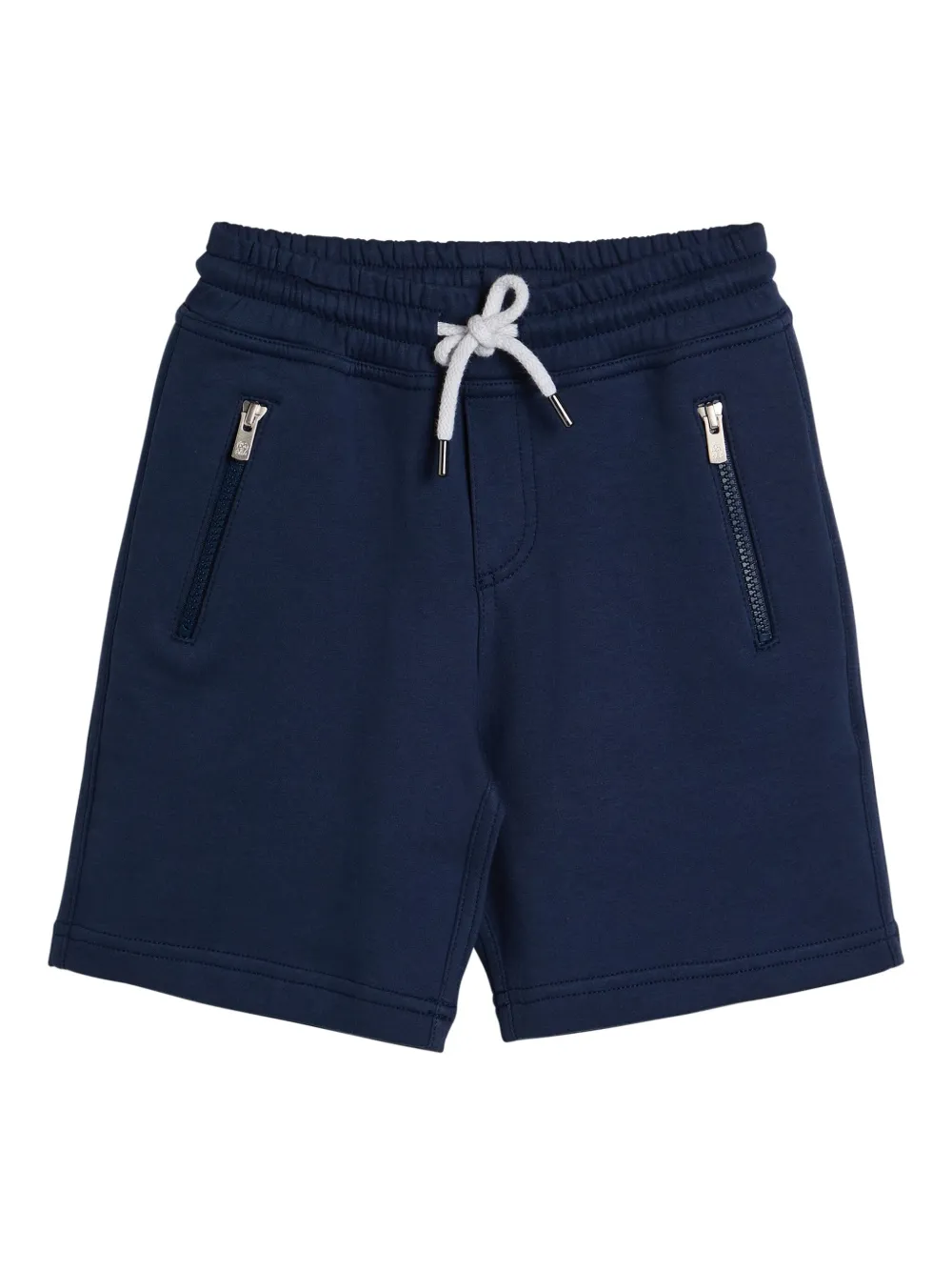 Brunello Cucinelli Kids Bermuda shorts van badstof Blauw