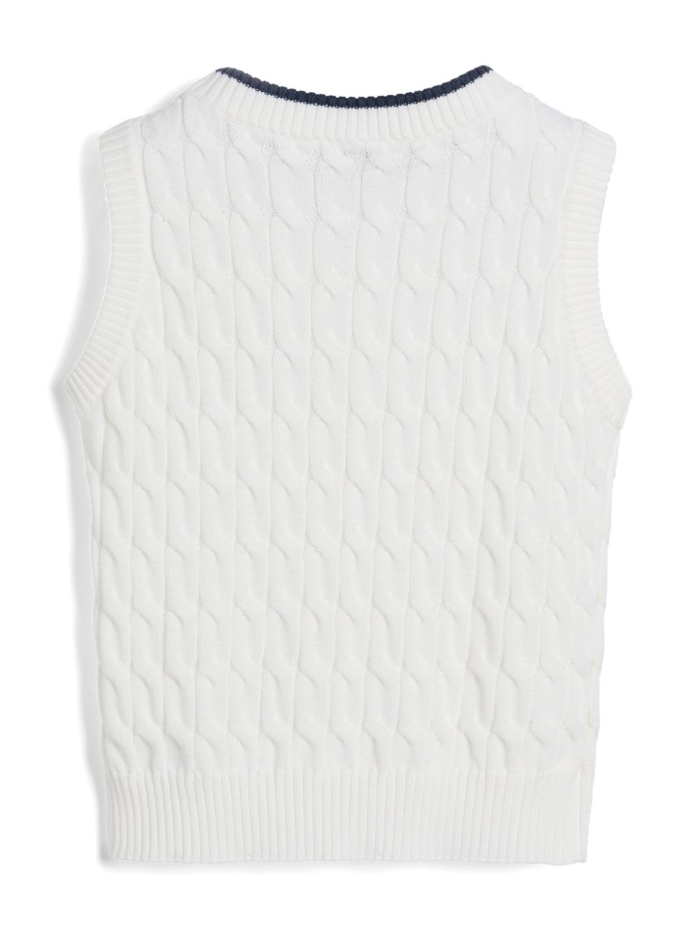 Brunello Cucinelli Kids chunky knit vest - Wit