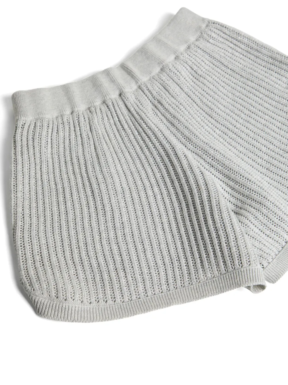 Brunello Cucinelli Kids Geribbelde shorts Grijs