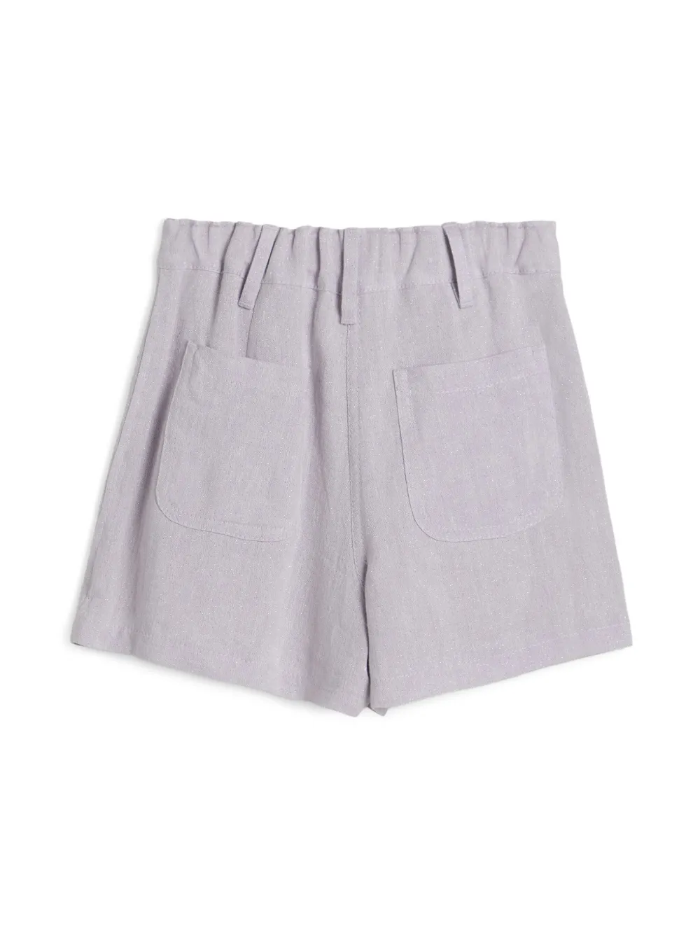 Brunello Cucinelli Kids Canvas shorts met glitters - Paars