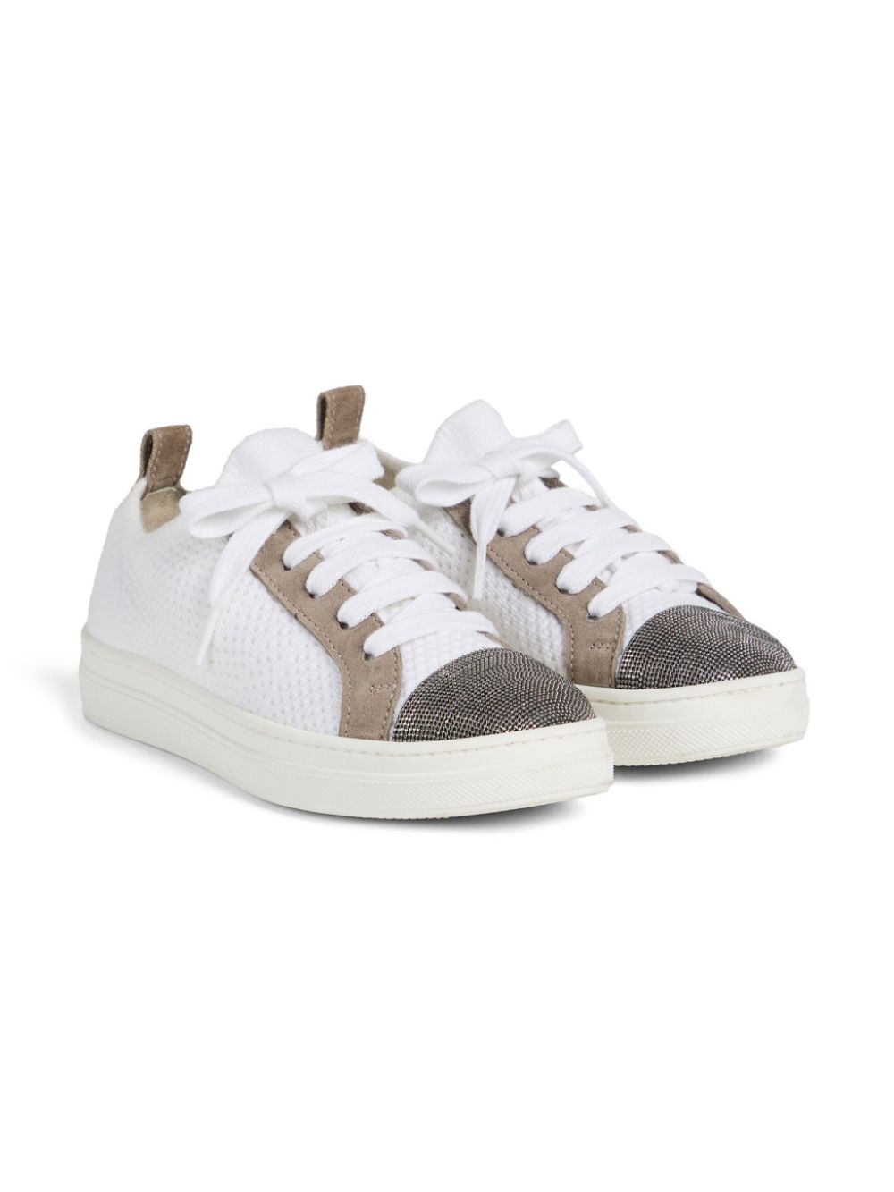 Brunello Cucinelli Kids panelled sneakers White