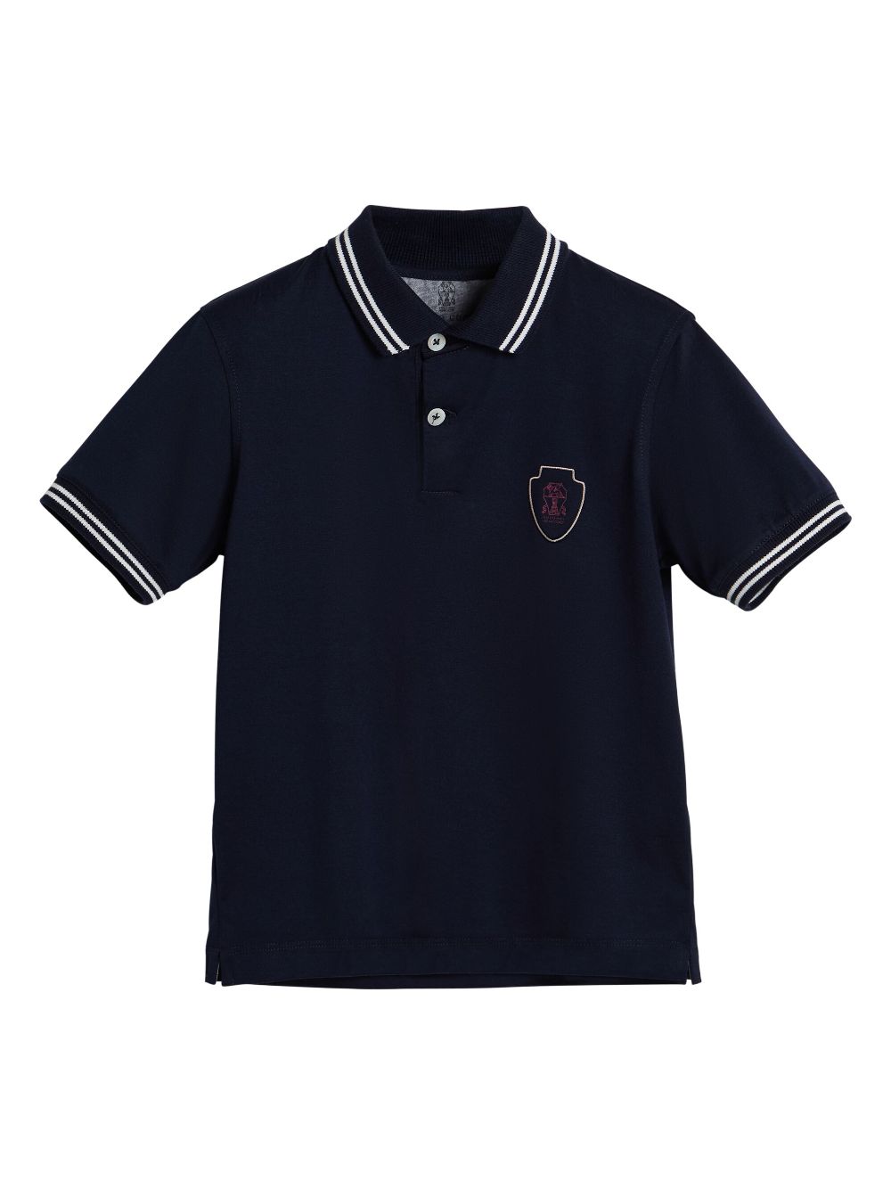 Brunello Cucinelli Kids jersey polo shirt - Blue