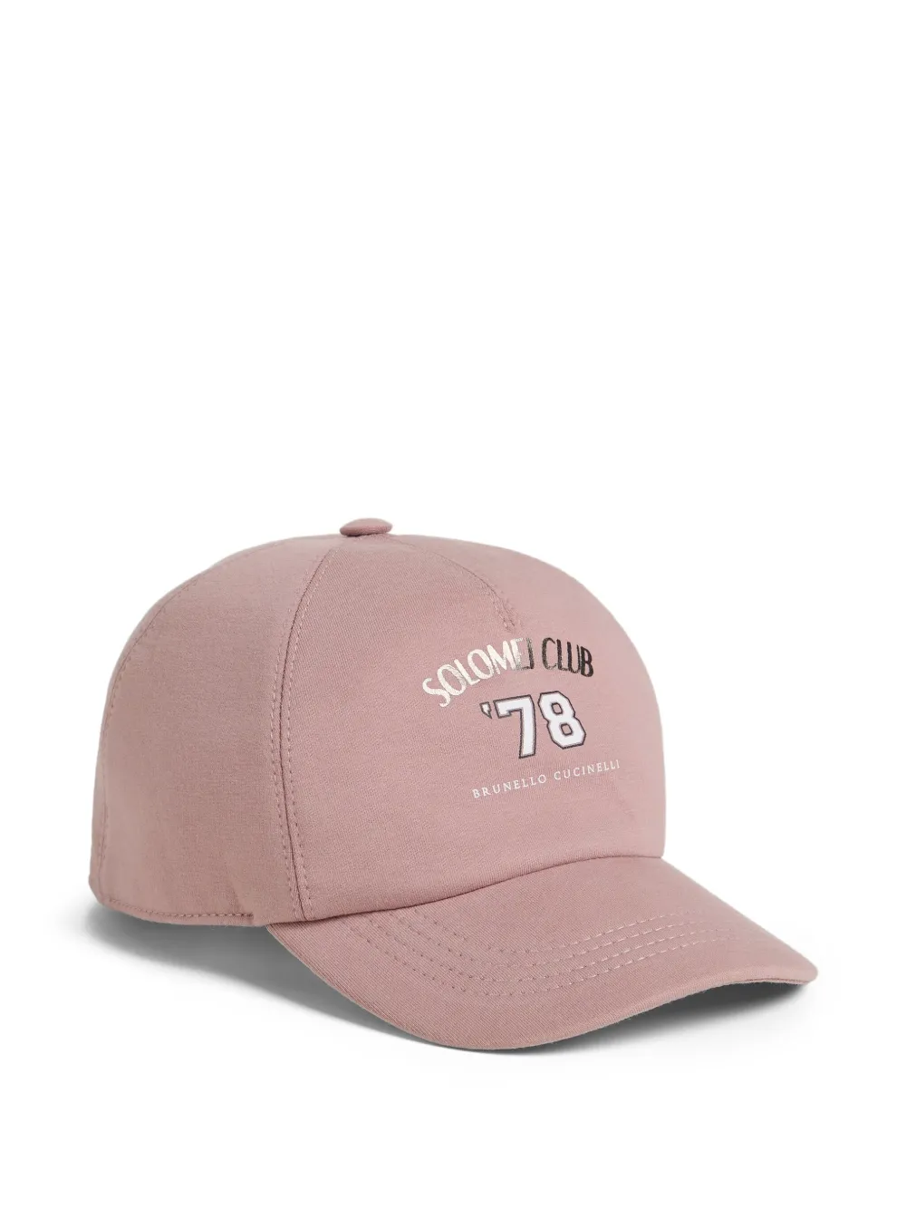 Brunello Cucinelli Kids lightweight graphic-print cap | Pink | Image 1