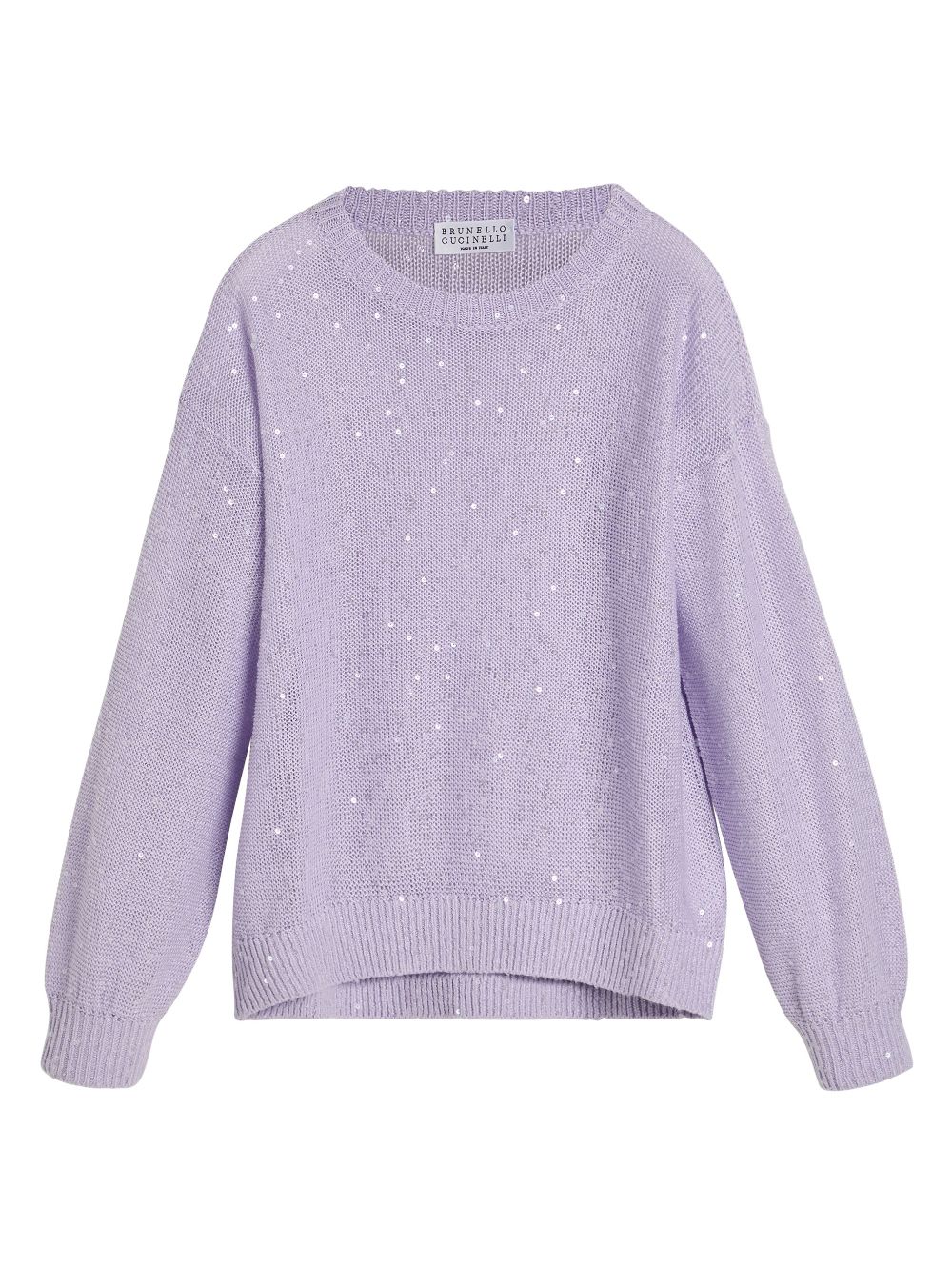 Brunello Cucinelli Kids Diamond-yarn sweater - Purple