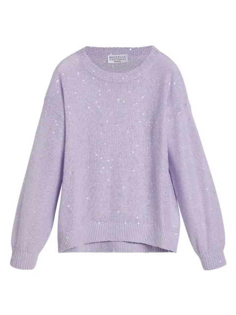 Brunello Cucinelli Kids Diamond-yarn sweater