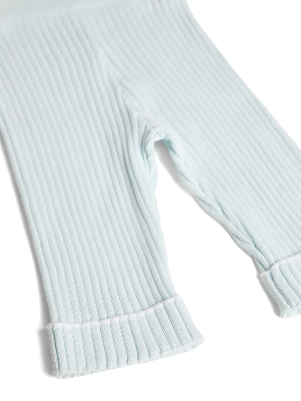 Brunello Cucinelli Kids Katoenen gebreide broek Blauw