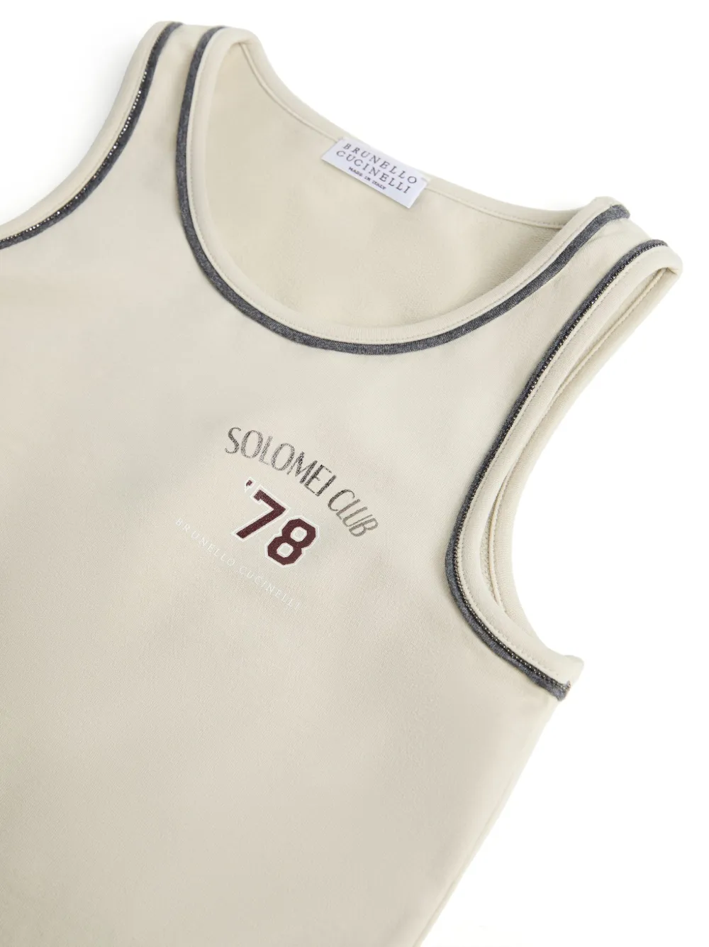 Brunello Cucinelli Kids Tanktop met Monili-detail Wit