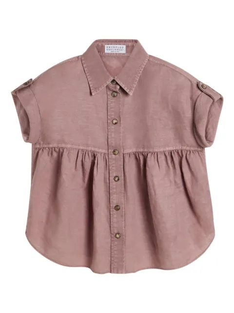 Brunello Cucinelli Kids pinpoint shirt