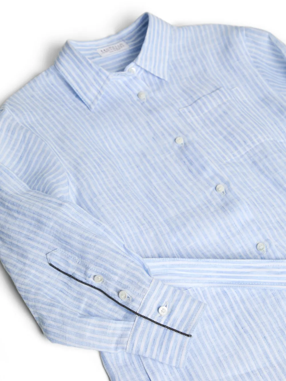 Shop Brunello Cucinelli Long Belted Shirt