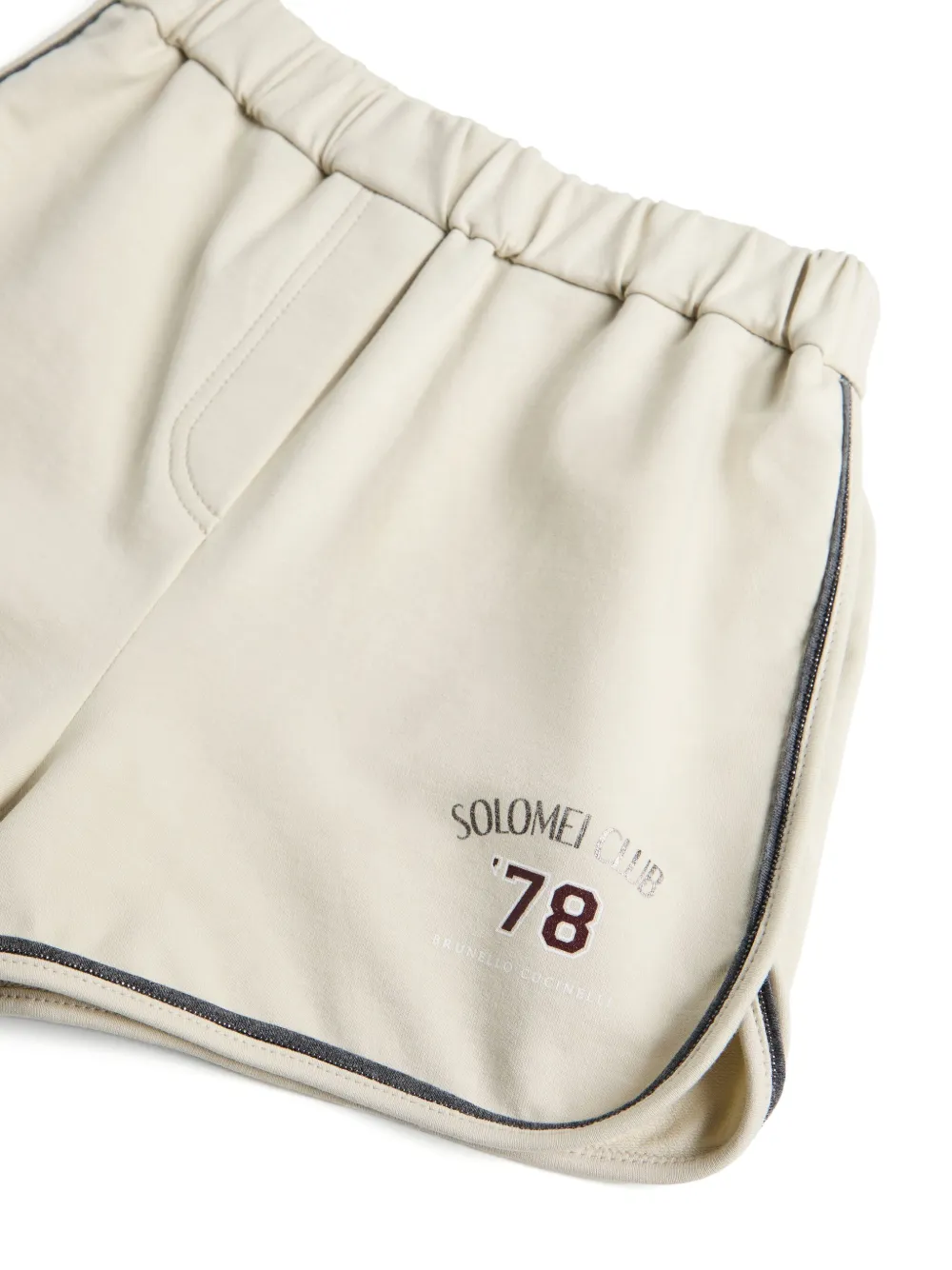 Brunello Cucinelli Kids French Terry lichtgewicht shorts Wit