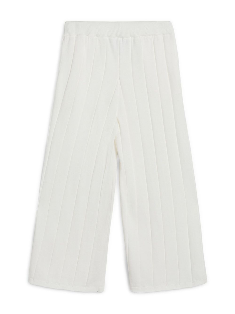 Brunello Cucinelli Kids ribbed track pants - Wit