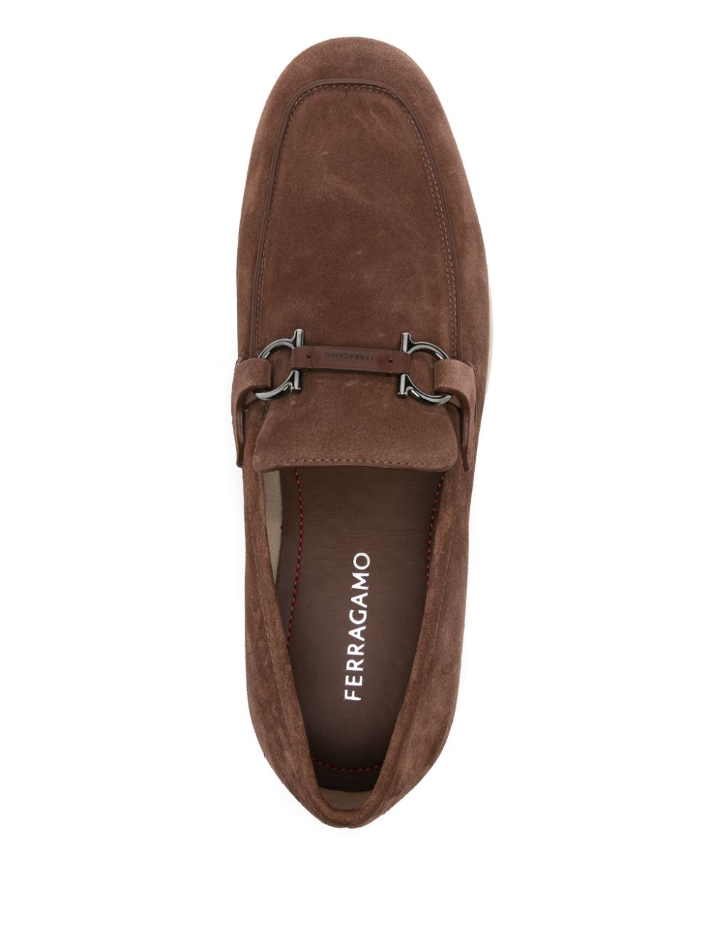 Ferragamo Gancini-detail loafers Brown