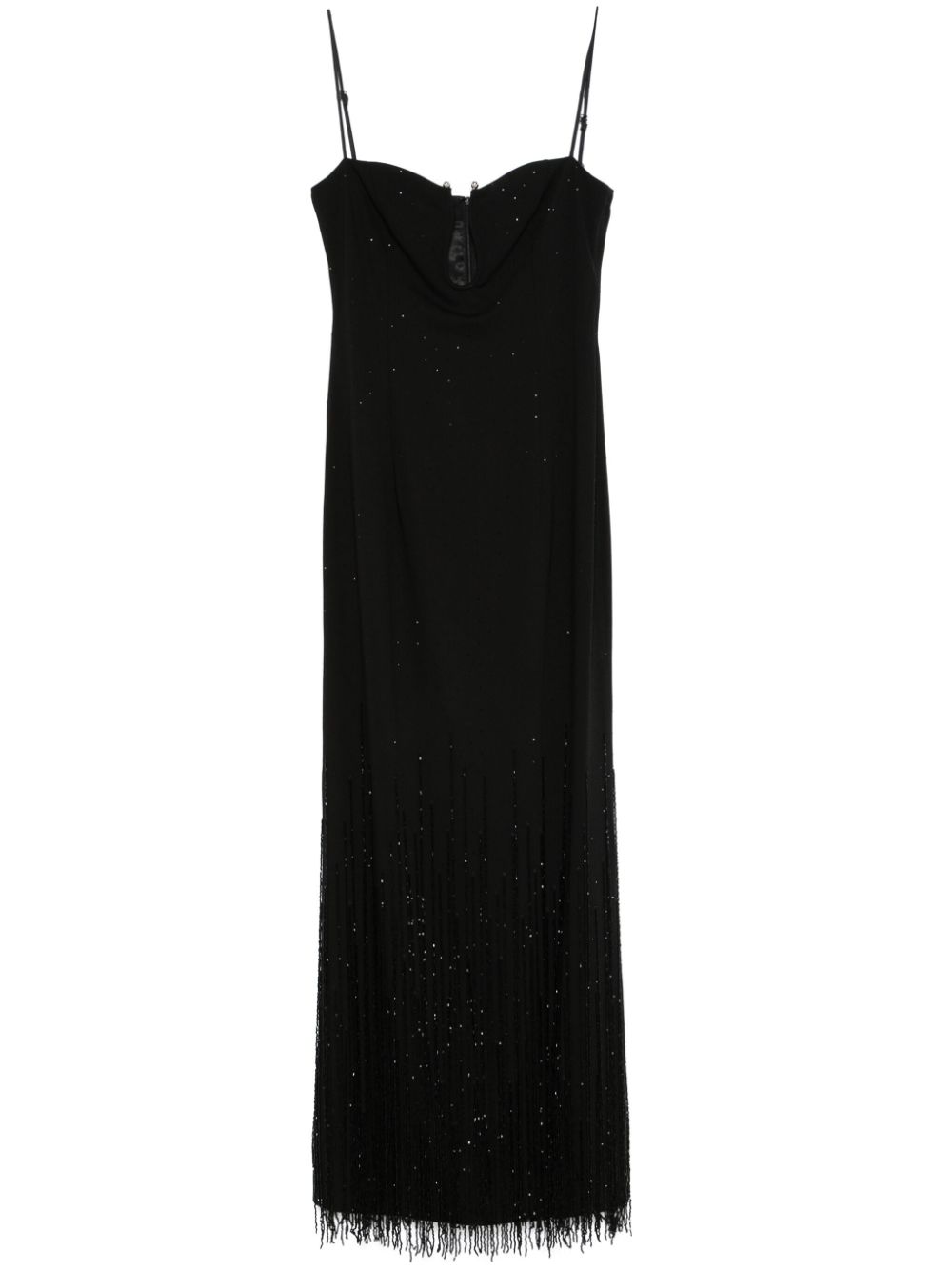 crystal-embellishment maxi dress