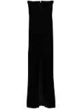 NISSA velvet maxi dress - Black