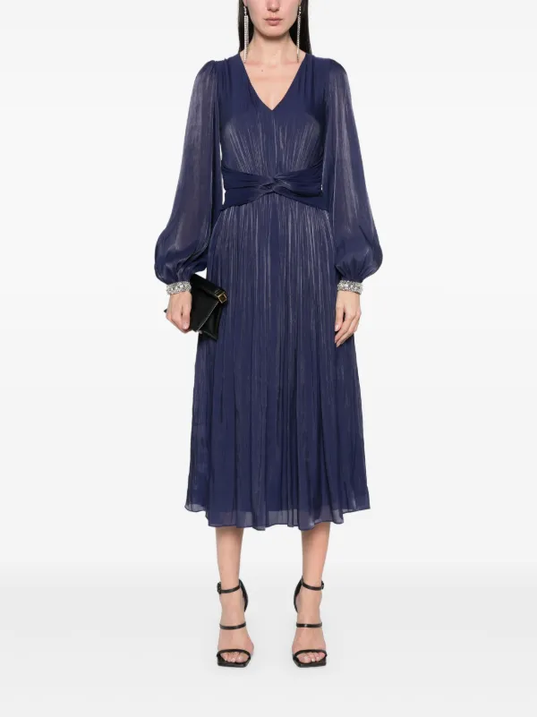 chiffon midi dress pleated Buy Friends Like These Black Petite Lace Yoke Long Sleeve Pleated Chiffon Midi Dress from Next USA
