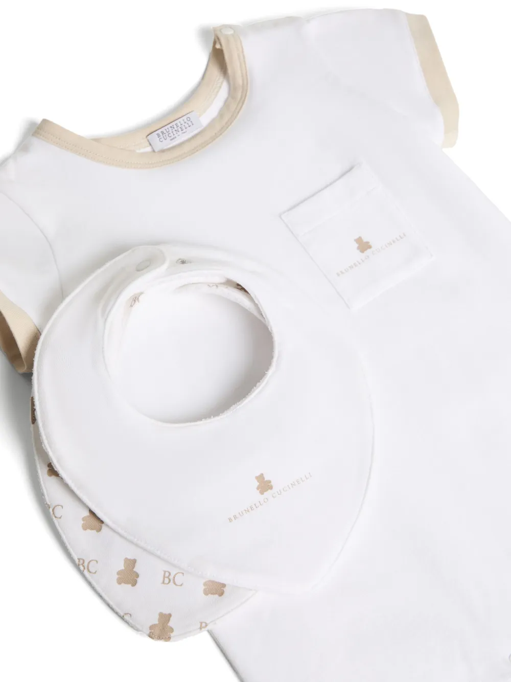 Brunello Cucinelli Kids Bernie romper Wit