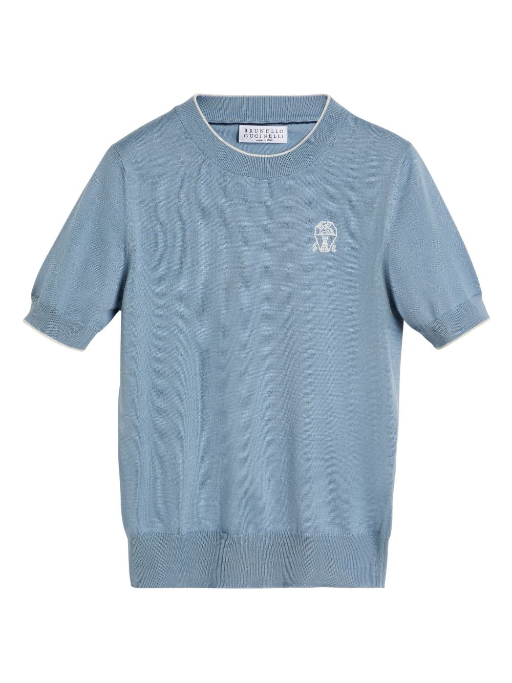 Brunello Cucinelli Kids knitted t-shirt - Blue