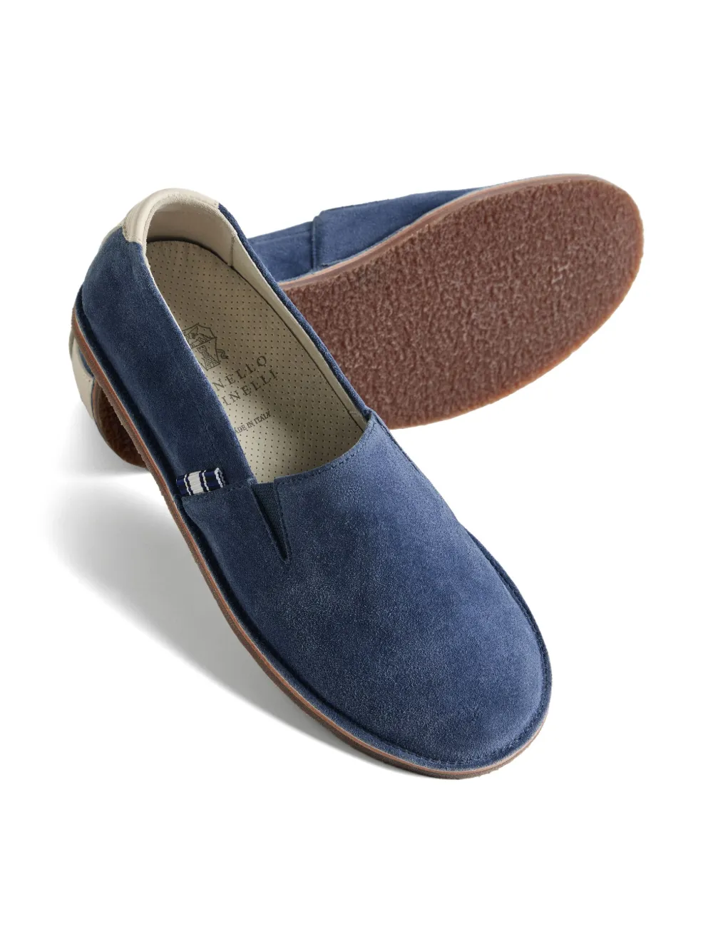 Brunello Cucinelli Kids Suède loafers Blauw