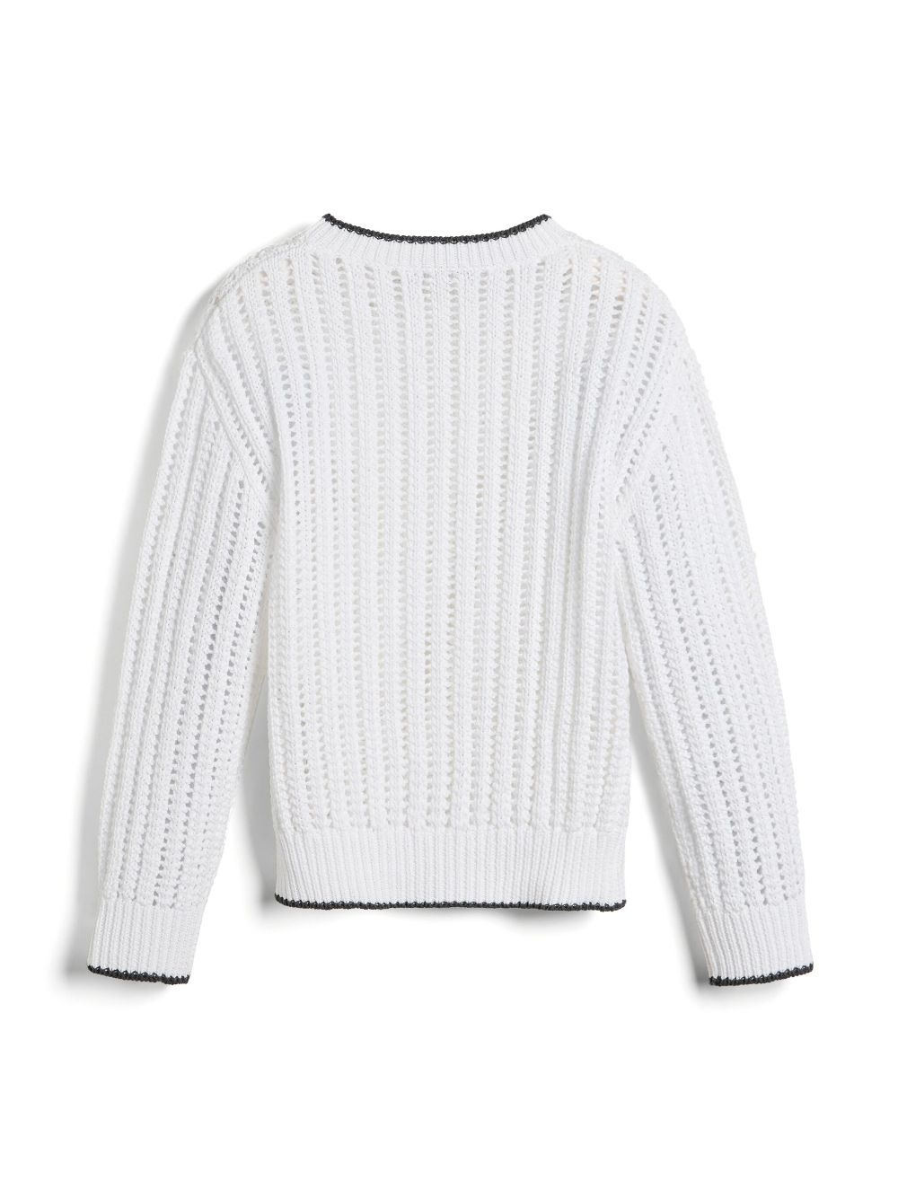 Brunello Cucinelli Kids ribbed openwork sweater - White