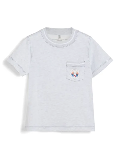 Brunello Cucinelli Kids Surf-print T-shirt